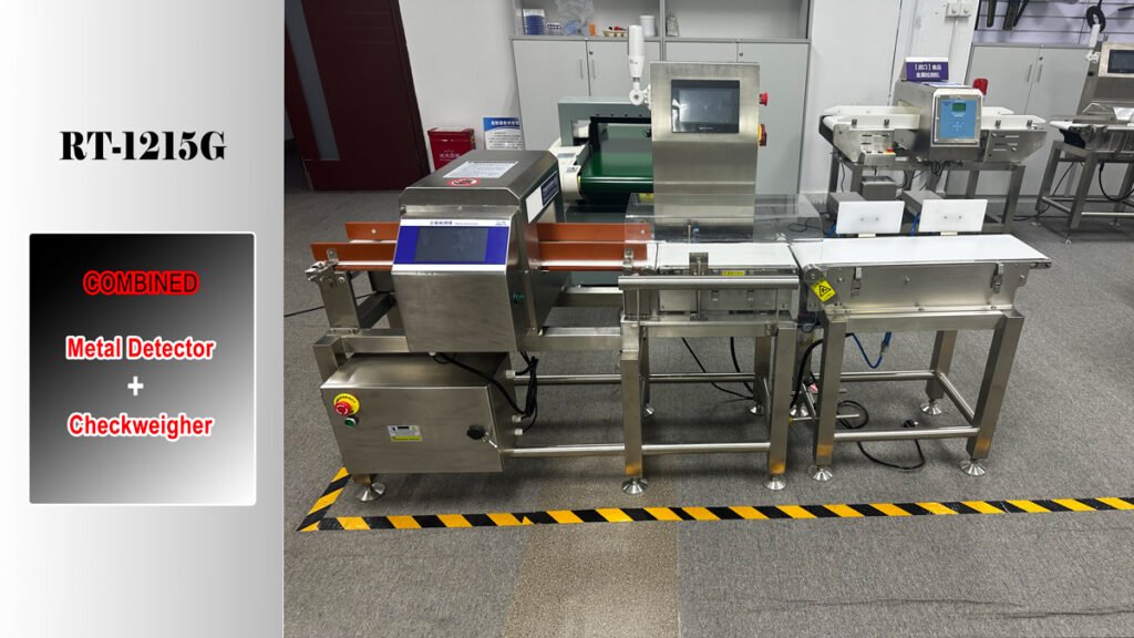 combined metal detector and checkweigher