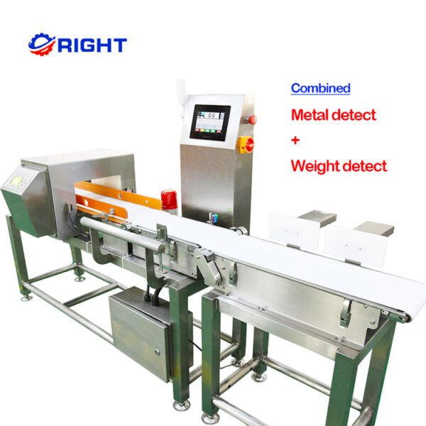 combined metal detector and checkweigher