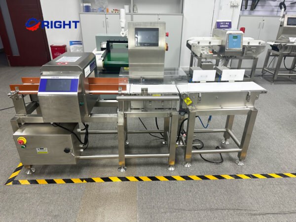 combined metal detector and checkweigher