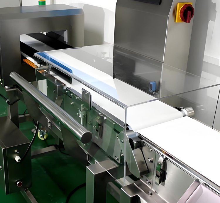 combined metal detector and checkweigher