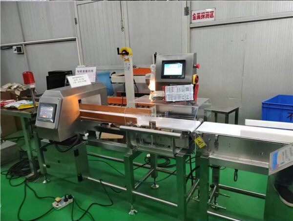 combined metal detector and checkweigher