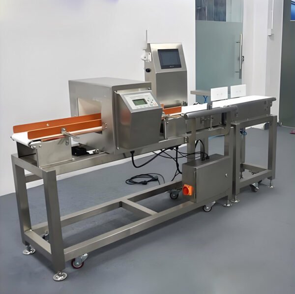 combined metal detector and checkweigher