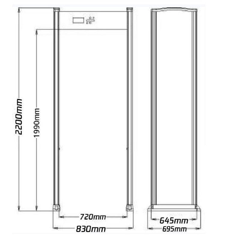 RT-1216A walk through metal detector