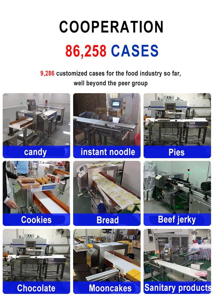 combined metal detector and checkweigher cases
